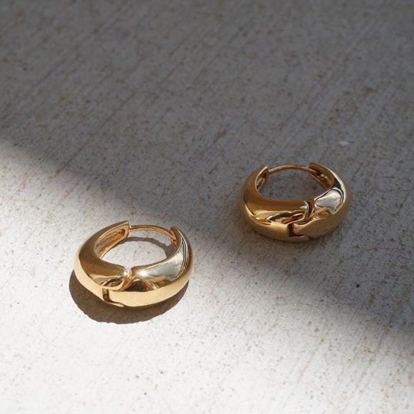 18K Gold Plated Charlie Hoops - Picture 3 of 7